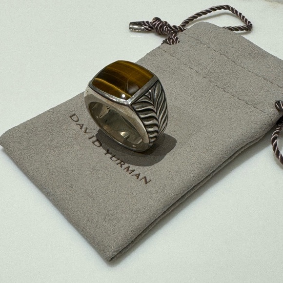 David Yurman Tigers Eye Signet Ring - Siz 10 - Picture 8 of 8